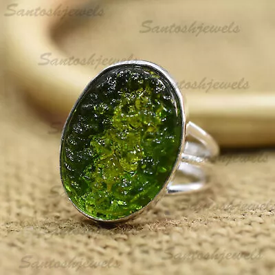 Moldavite Gemstone 925 Sterling Silver Ring Mother's Day Jewelry All Size DS-423 • $14.19