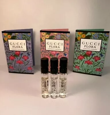 Gucci Flora Gorgeous Magnolia Gardenia Jasmine EDP Perfume Spray Samples New! • $15.49