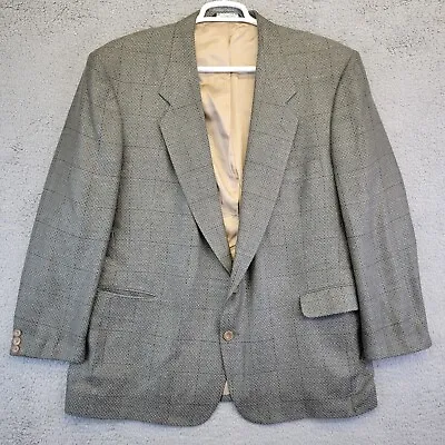 Vintage John Alexander Blazer Men’s 46 Tweed Sports Coat Business Window Pane • $36.26