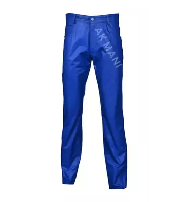 Men's Genuine Leather Motorbike Blue Jeans Style Leather Pant New • $70.99