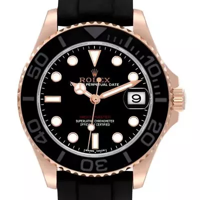 Rolex Yachtmaster 37 Everose Gold Rubber Strap Watch 268655 Box Card • $25140