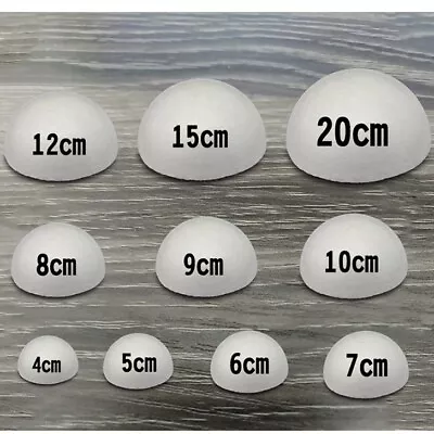 4/5/6/8cm Half Round Solid Polystyrene Foam Foam Balls For DIY Craft Xmas  • $3.56