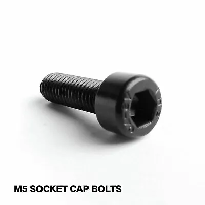 M4 M5 M6 Cap Bolts Allen Screw Black Stainless Steel Socket Cap Hex Drive Din912 • £2.70