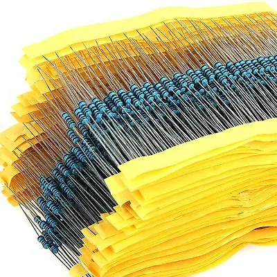 100Pcs 1/4W 0.25W Metal Film Resistor ±1% 1K -910K Ω Ohm 1K 10K 100K 47K 22K 33K • $1.50