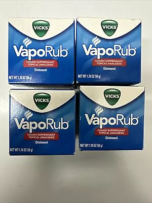 (lot Of 4)Vicks VapoRub 1.7oz Cough Suppressant Ointment Exp:04/24 • $22