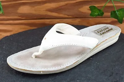 Mootsies Tootsies Sz 7 M White Flip Flop Synthetic Women Sandals • $16.50