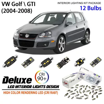 $20.25 • Buy 12 Bulbs LED Interior Light Kit For Volkswagen Golf GTI MK5 White LED Light Bulb
