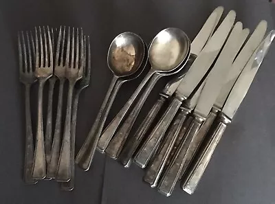 EPNS Fulwood James Ryals Cutlery Dining 20 Pieces Soup Spoons Forks Knives • $26.05