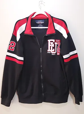 Ecko Unltd Jacket Men Medium Full Zip Black Spell Out Logo Coat 90s Solid Cotton • $22.69