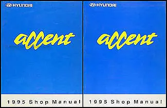 1995 Hyundai Accent Original Repair Shop Manual Set L  • $59