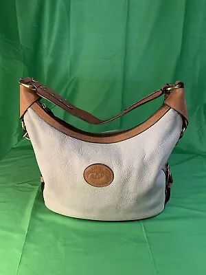 GHURKA MARLEY HODGSON Heritage Collection Hobo Off White Tan Leather Bag • $28