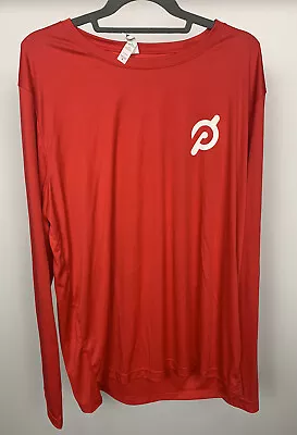 $27.99 • Buy Peloton Shirt Mens XL Polyester Red Long Sleeve Shirt Active Cycling Biking