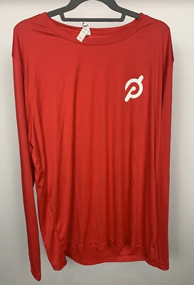$27.99 • Buy Peloton Shirt Mens XL Polyester Red Long Sleeve Shirt Active Cycling Biking