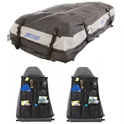 Adventure Kings Premium Roof Top Bag 4WD + 2 Car Seat Organisers Camping Outdoor • $138.90