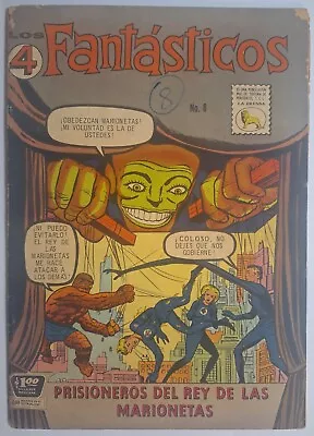 Fantastic Four #8 1s Ap Puppet Master&Alicia Los 4 Fantasticos #8 La Prensa 1963 • $99