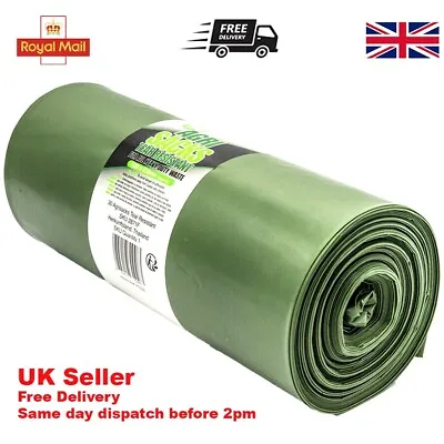 £9.99 • Buy Heavy Duty Strong Green Refuse Sacks Garden Waste Rubbish Strong Tear Resistant