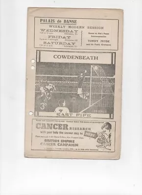 1959 Scottish League Match 2nd Division Cowdenbeath V East Fife 1st January • £0.99