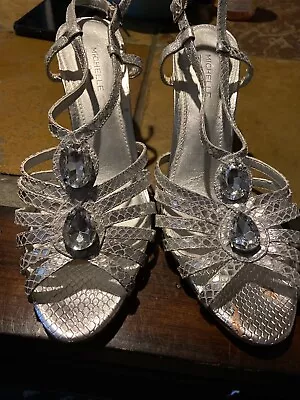 Michelle D Shoes SILVER 8 1/2 M Great Condition • $24.99
