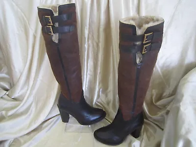 UGG Collection 'Aldabella' SHEARLING OVER THE KNEE BOOTS SZ 8 ITALY • $482