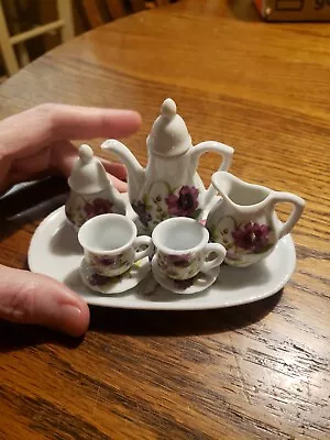 Miniature Dollhouse Dishes Tea Set China Set • $9.99