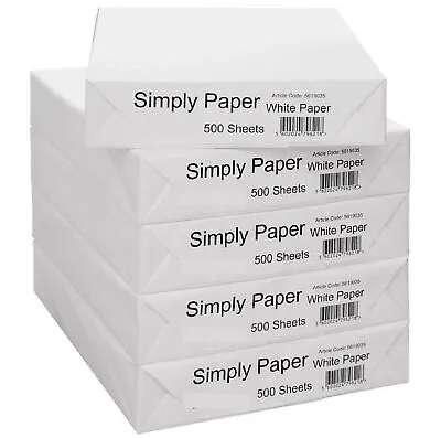 A4 White Office Printing Paper Printer Copier Paper Ream: 210mm X 297mm - 80GSM • £9.89