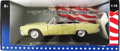 1963 Lincoln Continental Convertible Ricko  1:18 RARE • $89.63