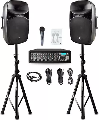 Proreck Powered PA System Bluetooth Mixer 15inch 2500W DJ Set-MX15 • $419.99