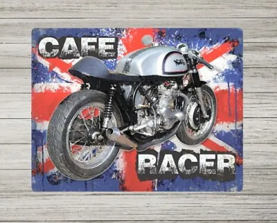 Vintage Norton Café Racer Metal Sign Retro Motorcycle Sign Man Cave Plaque  • £4.75