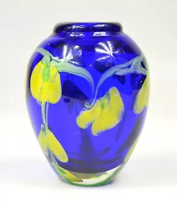 MURANO Glass Art Glass Egg Vase- Thick Handblown (Cobalt Blue) • $30.99