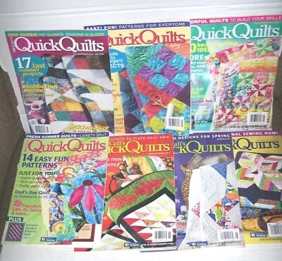 Lot 7 Quick Quilts Magazines McCalls 2004-2015 Easy Fast Quilting Patterns • $14.50