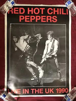 $165 • Buy Vintage Red Hot Chili Peppers Poster UK Tour 90’s RHCP “Fight Like A Brave!”