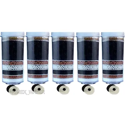 Aimex 8 Stage Water Filter KDF Charcoal Ceramic Plate  Mineral Cartridge 5 Pack • $120.99