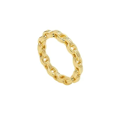 £7.99 • Buy 925 Sterling Silver Ring 18k Gold Plated