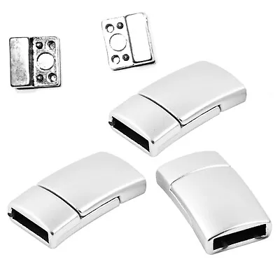 £3.49 • Buy 3 Pc Metal Magnetic Flat Strips Bracelet Connector 16mm X 8mm X 5mm