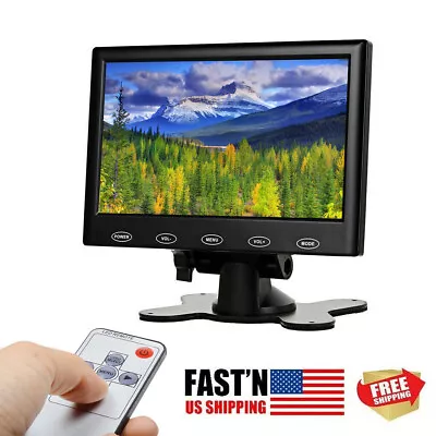 7 Inch Portable Monitor  LCD Display Screen With AV VGA HDMI Input For PC DSLR • $53.99