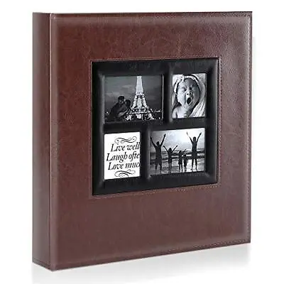 £19.13 • Buy Photo Album 500 Pockets 6x4 Photos Extra Large Size Leather Cover 10x15cm Brown