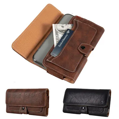 Phone Card Leather Belt Clip Pouch Case Holder Holster For Google Pixel 8/ 7a/ 7 • $14.99