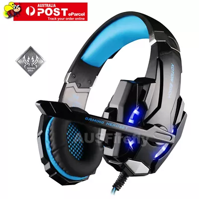 3.5mm Gaming Headset MIC LED Headphones For PC Laptop PS4 Slim Pro Xbox One 360 • $30.95