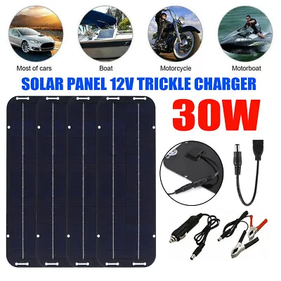 1-4x 30W Solar Panel Kit 12V Waterproof Portable Battery Charger For Boat Car RV • $13.25