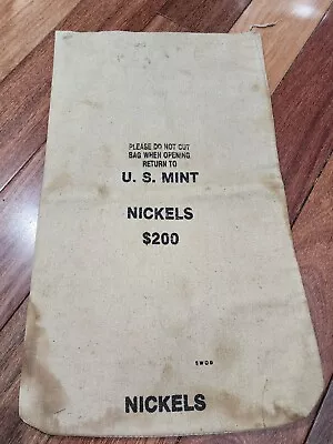 U.S. Mint Nickels $200 Cloth-Sewn Bag • $500