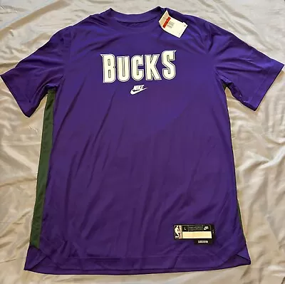 Mens Nike Milwaukee Bucks Classic Edition Shooting Shirt 90s Size Large Tall NWT • $35