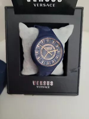 Versus Versace  Tokyo R Blue Watch W. MATCHING CASE AND Versace Box • $59