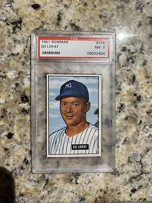 1951 Bowman #218 Ed Lopat - New York Yankees - PSA 7 • $129.99