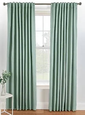 George Home Duck Egg Blackout Curtains 66x90 RRP £40 Lot GD • £32.99