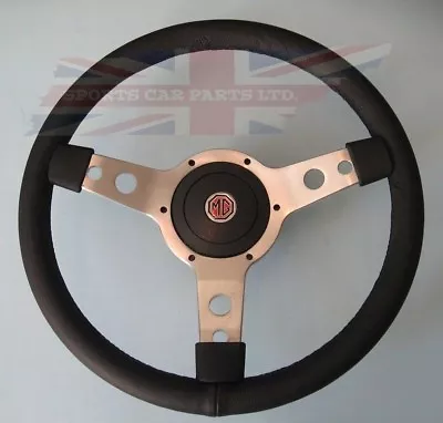 New 14  Vinyl Steering Wheel & Adaptor For MG Midget 1970-1977 And MGB 1970-1976 • $129.95