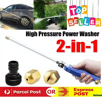 New Hydro Jet High Pressure Power Washer Water Spray Gun Nozzle Wand Cleaning AU • $24.99