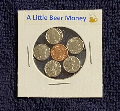  A Little Beer Money  - Mini Obsolete U.s. Coins In Holder   • $7.98