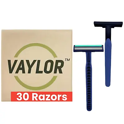 Vaylor Disposable Razors For Men 2 Blade 30-Pack Sensitive Skin Shave Shaving • $14.99