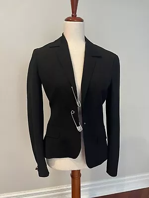 MOSCHINO Cheap And Chic Rare Safety Pin Blazer Black Size 8 • $299