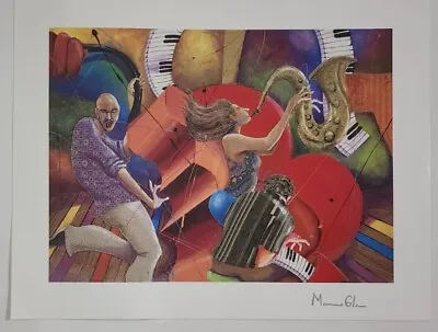 Seriolithograph Archival Paper Marcus Glenn -  Love That Jazz  - Mint Art Print • $13.98